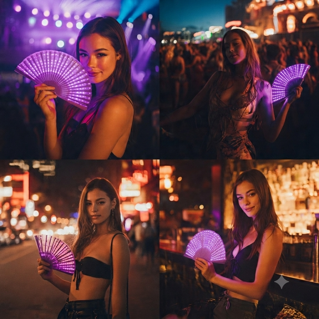 Éventail LED Magique