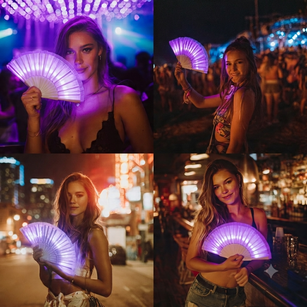 Éventail LED Magique