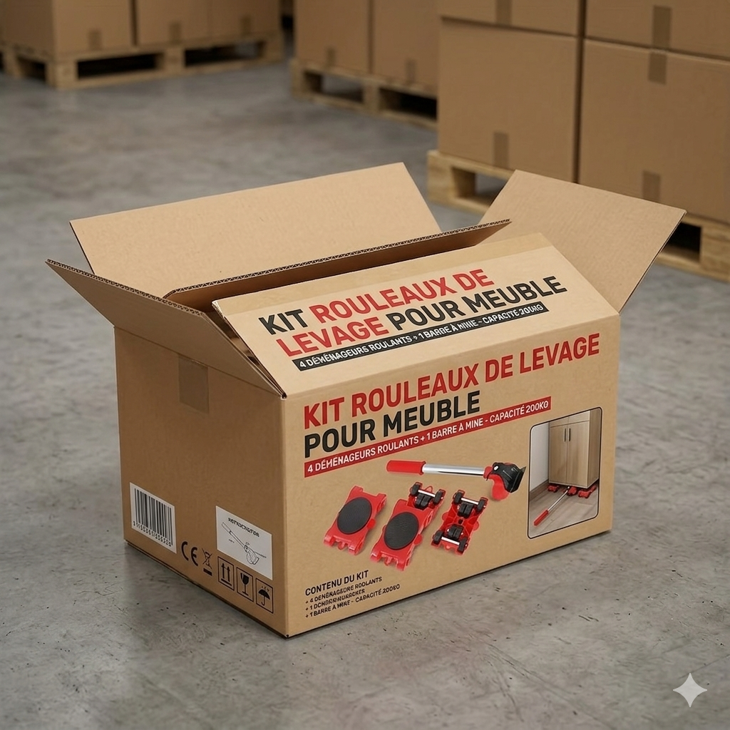 Kit_ rouleaux de levage pour meuble