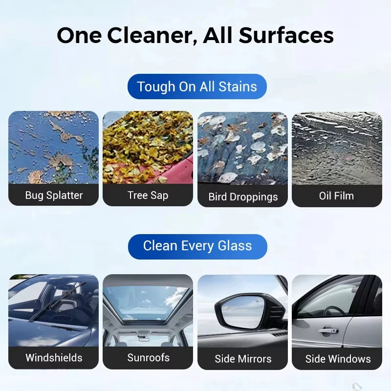 Nettoyant hydrophobe pour pare-brise de voiture